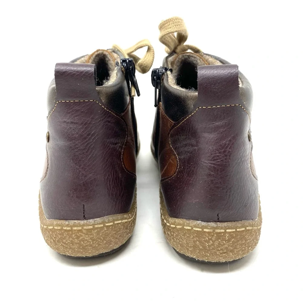 Remonte Liv R4779-25 Kakao Brasil Leather Fleece Lined Booties Size 41 NIB